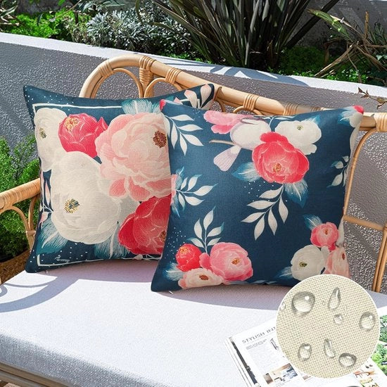 Cuscini acqua-resistenti per esterni - Set da 2 - 40 x 40 cm