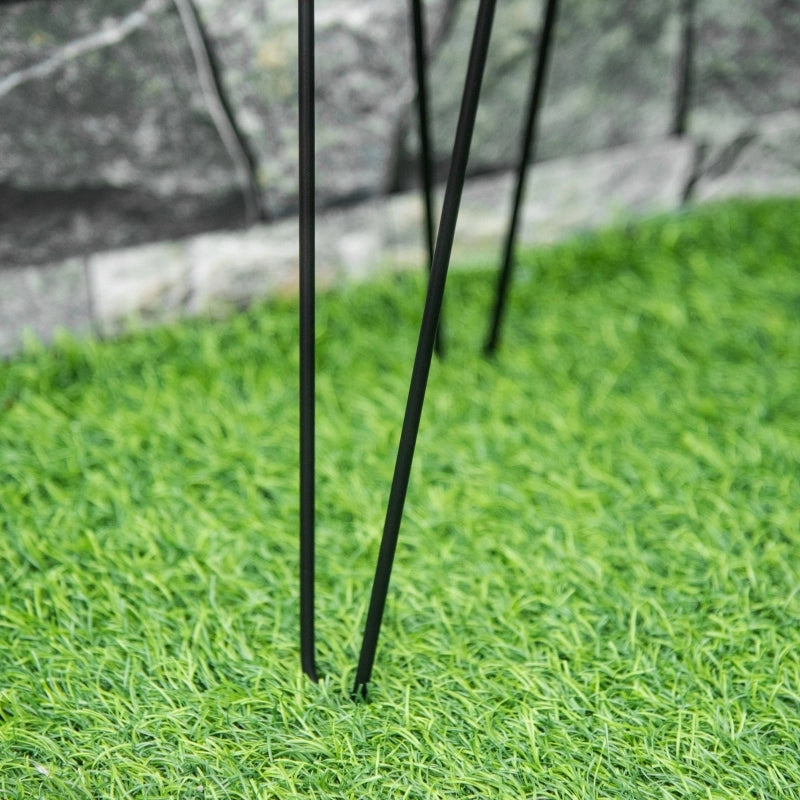 Set di 3 supporti per piante in metallo, adatti a vasi fino a ?16 cm, eleganti sgabelli per fiori neri.