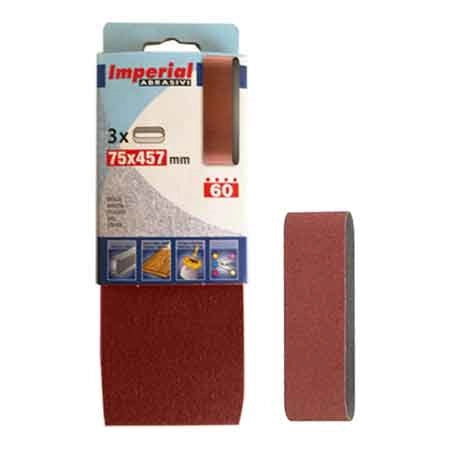 NASTRO ABRASIVO 75X457 MM Grana 40 - 3 pezzi - IMPERIAL ABRASIVI