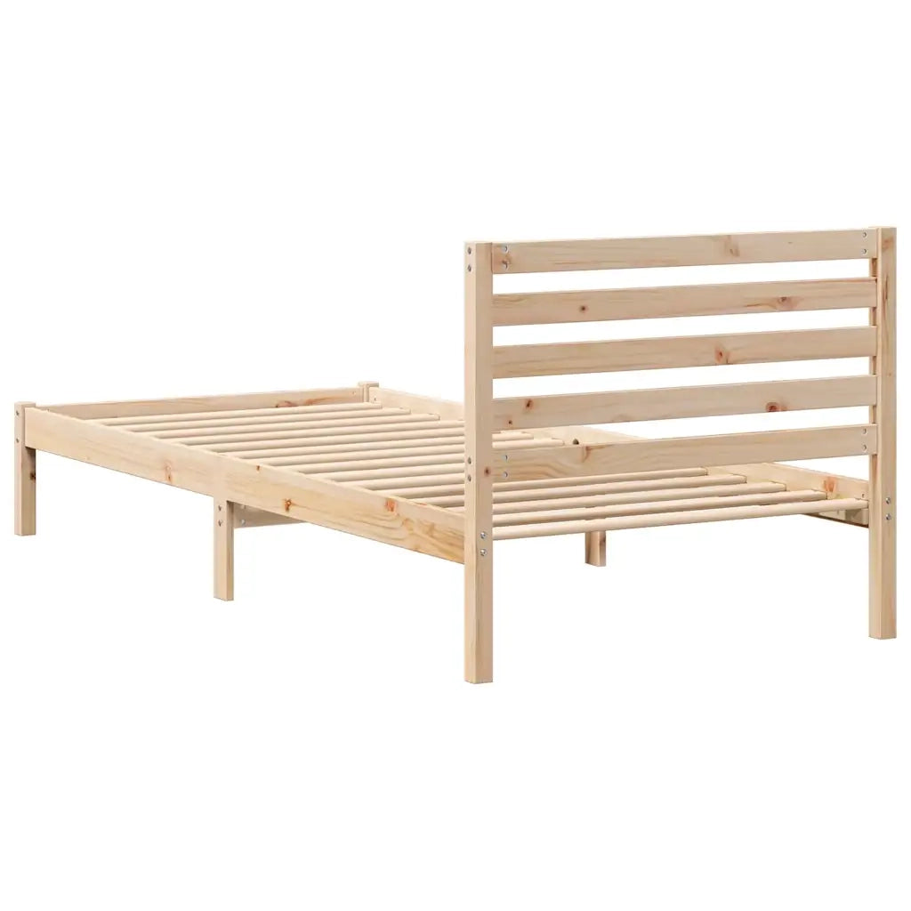 Struttura del letto-Giroletto Marrone 100 x 210 cm Pino massello 238979