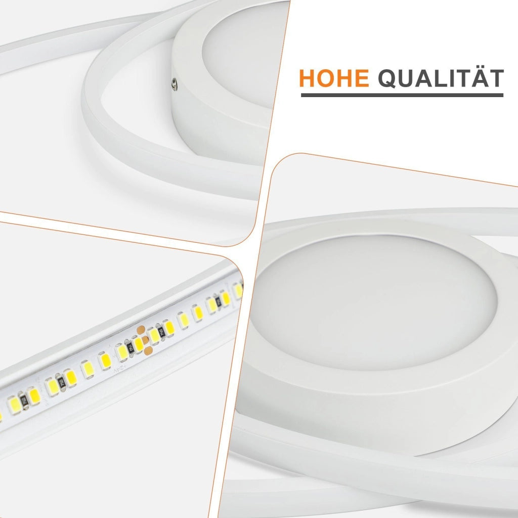 ZMH Lampada da soffitto plafoniera LED moderna dimmerabile 48W telecomando per corridoio