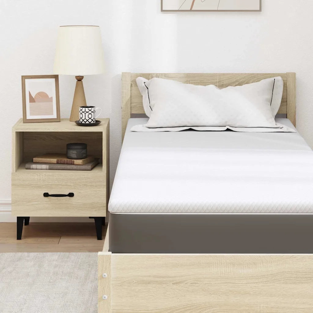 Topper per materasso Bianco 80 x 200 cm Tessuto Jacquard 4106210