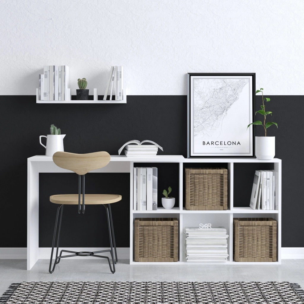 Bureau en bois "Jack" - 145 x 45 x 74 cm - Chêne bianco