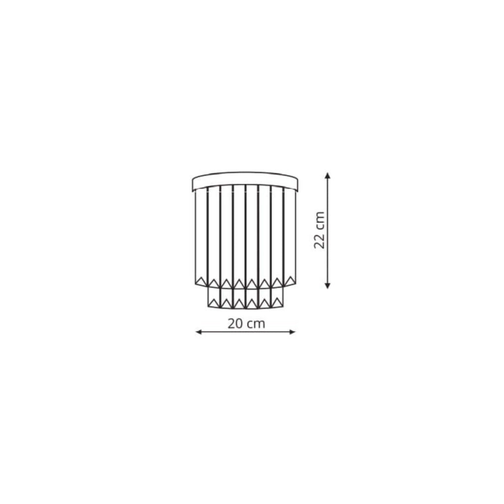 Applique Vetro 1 luce E14 cristallo cromo trasparente