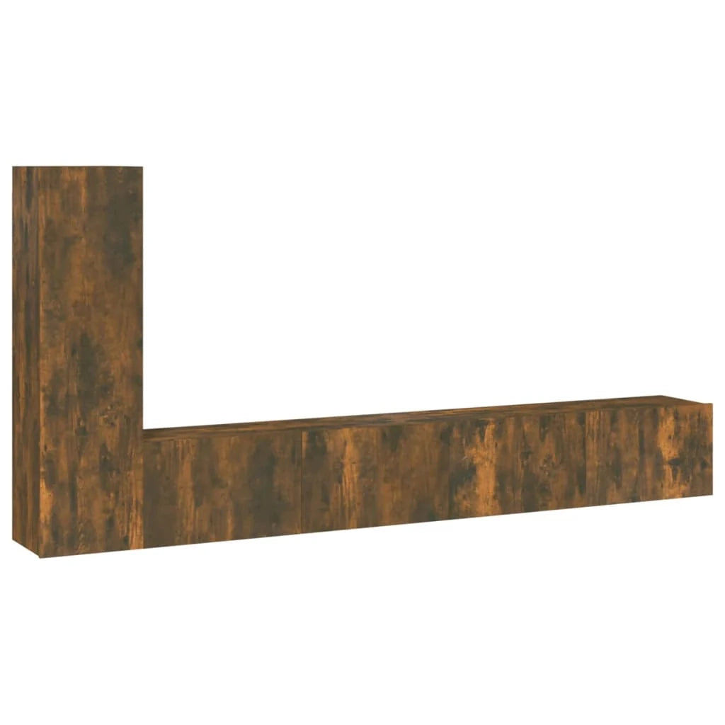 Set di mobili da 3 pezzi tra cui armadio credenza mobile TV soggiorno/camera da letto salotto rovere affumicato legno marrone ingegnerizzato 02_0024594