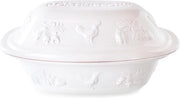 Piatto da brasatura in ceramica - 3 litri - bianco
