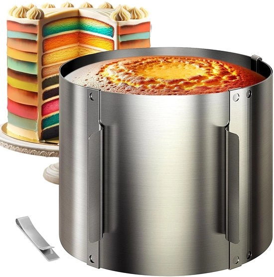 Tara per torte in acciaio inossidabile - 15 cm di altezza - ideale per torte basse