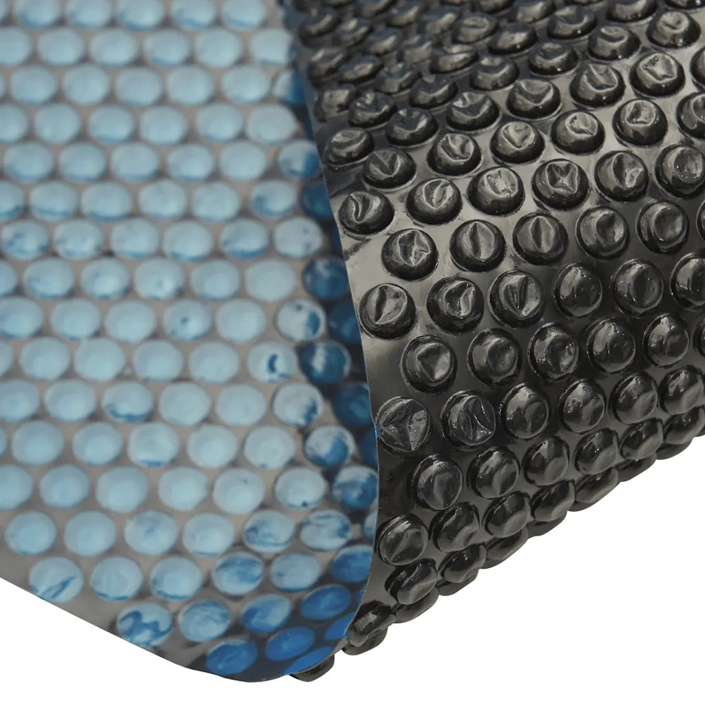 Pellicola Galleggiante Solare PE Piscina 450x220 cm Nero e Blu CFW9336806