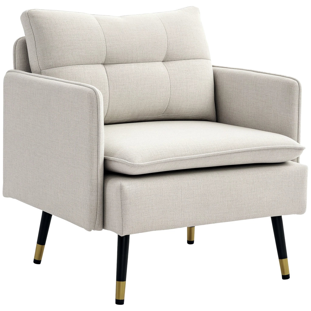 Poltrona Moderna ¨C Minimal ¨C Crema 76x68x80 cm