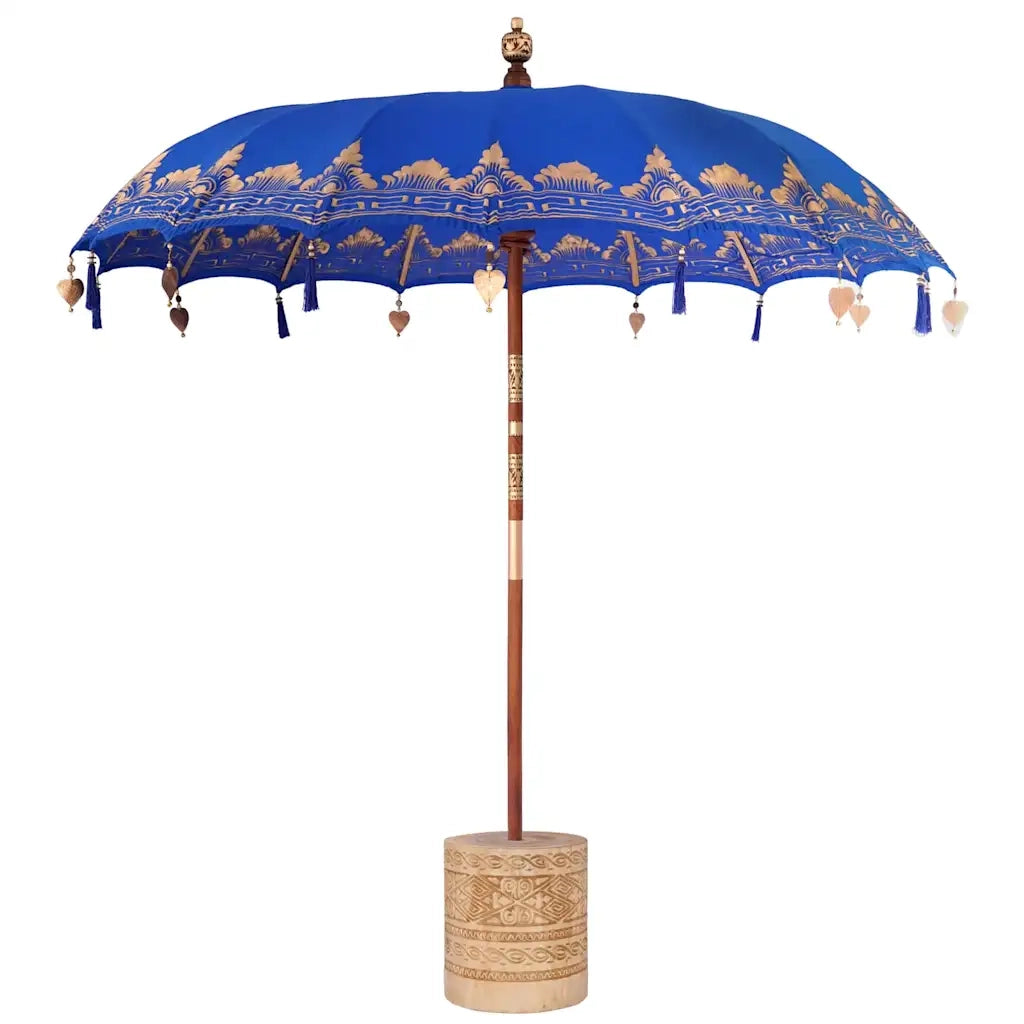Parasol Balinese 260 Blu 210-220 cm Cotone e legno massello 3356894
