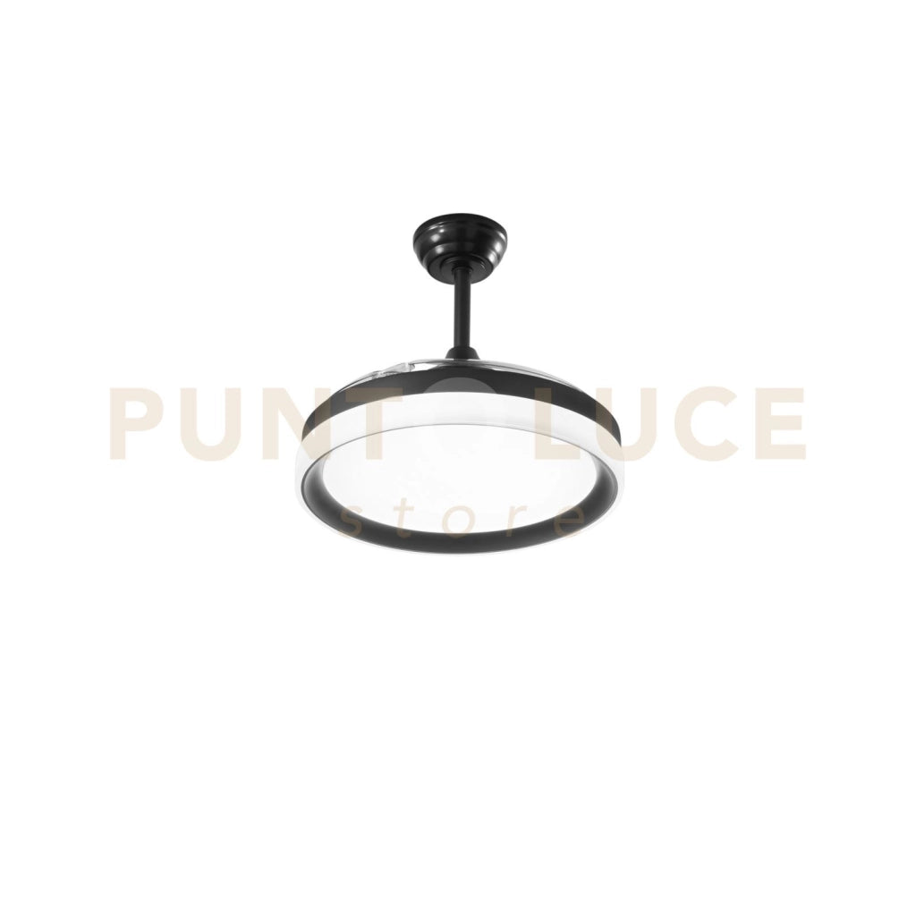 PLAFONIERA LED VENTILATORE ALBATROS PALE RETRATTILI NERO 36W 4668LM CCT 3000K Luce calda,4000K Luce naturale,6500K Luce fredda 106,6X50CM