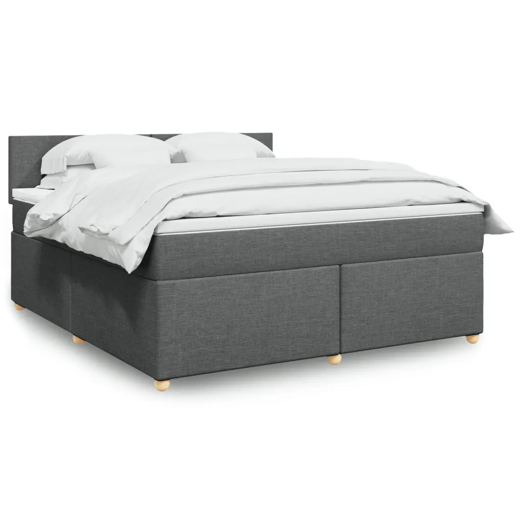 Giroletto a Molle con Materasso Grigio Scuro 180x200 cm Tessuto 3286753