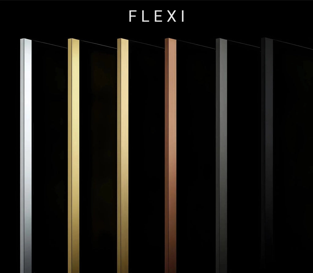 Parete Doccia Rea Flexi Brown / Gold 120