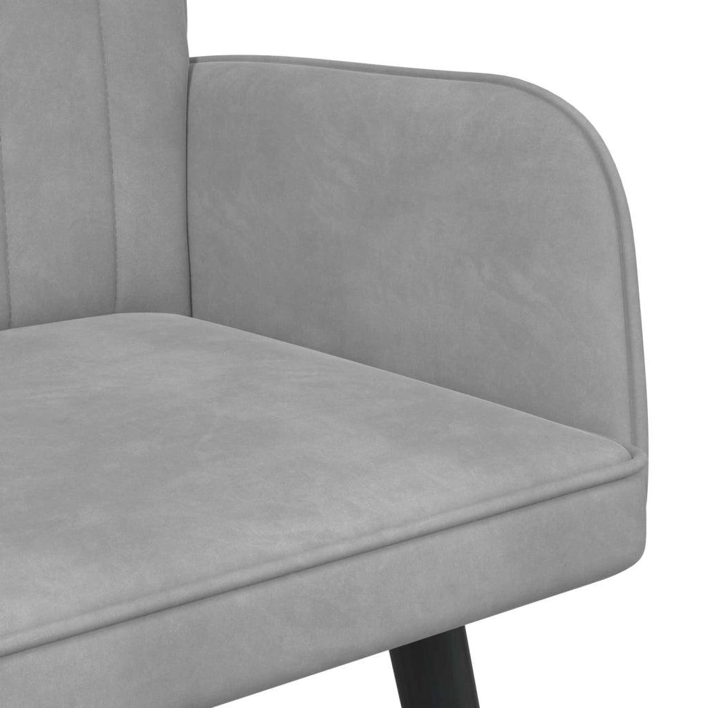 Sofa a Due Posti Grigio chiaro 115 x 61 x 87 cm Velluto 42028960