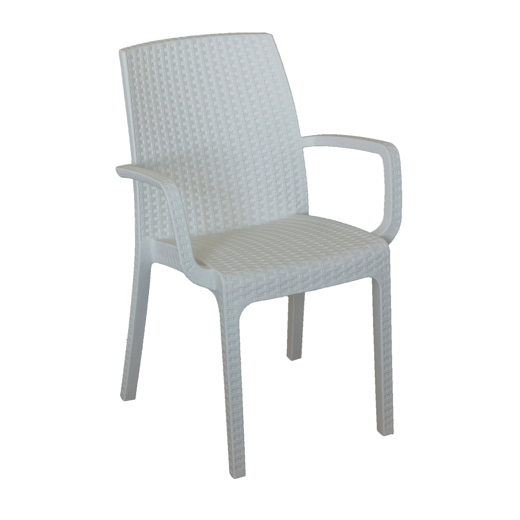 POLTRONCINA INDIANA BIANCA 57X59XH86CM IMPILABILE.