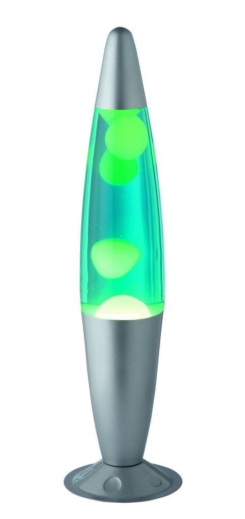 LAVA  LAMPADA OGIVA GADGET ALLUMINIO + VERDE H.41CM