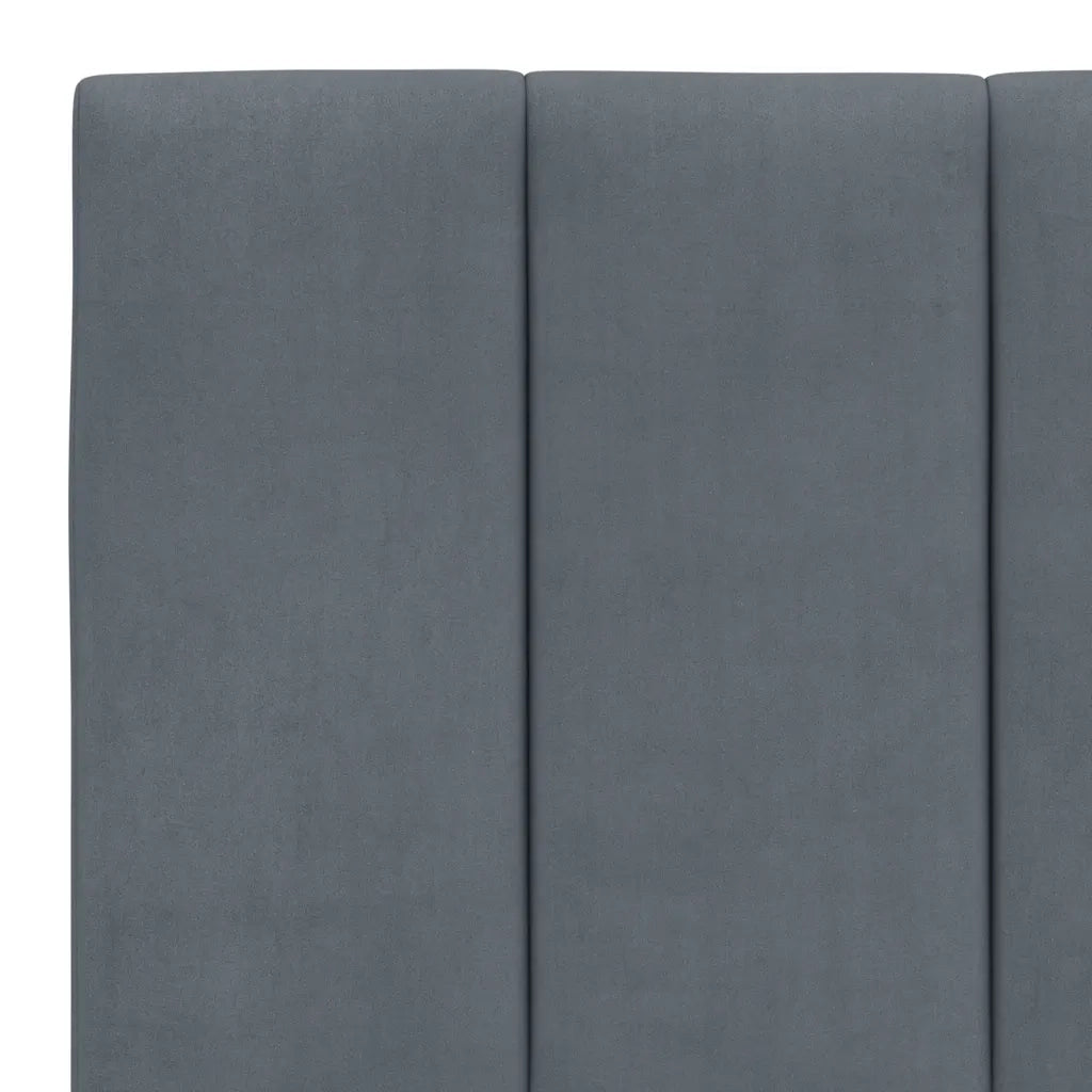 Letto con Materasso Hanko Grigio Scuro 200x200 cm Velluto