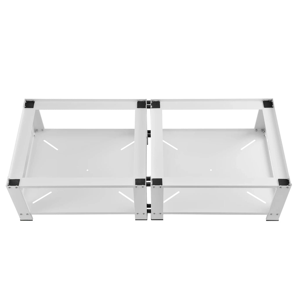 Base doppia Cremlingen con ripiano per lavatrice asciugatrice 127 x 54 x 31 cm 03_0006463