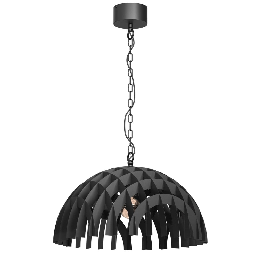 Sospensione Space cupola nera opaca Ø50 E27 15W Luminex