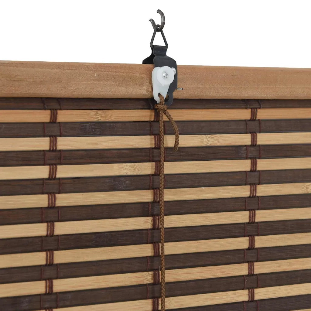 vidaXL Tenda per Finestra con tende Marrone 80 x 160 cm Bambù