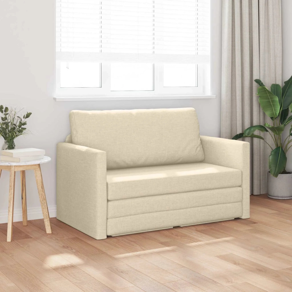 Divano letto | Sof¨¤ letto | Letto singolo 110cm Crema Tessuto