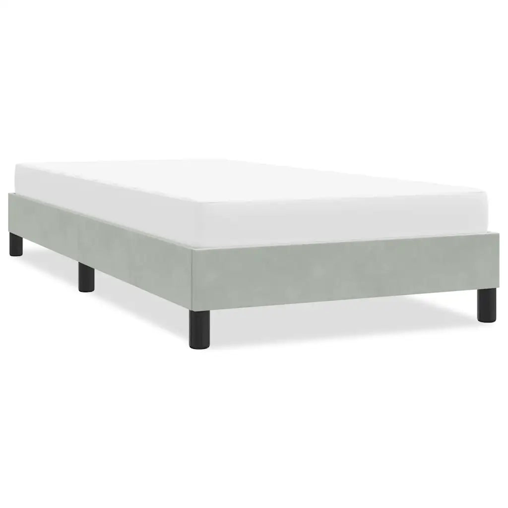 Giroletto senza Materasso Grigio Chiaro 80x220 cm Velluto 4101379
