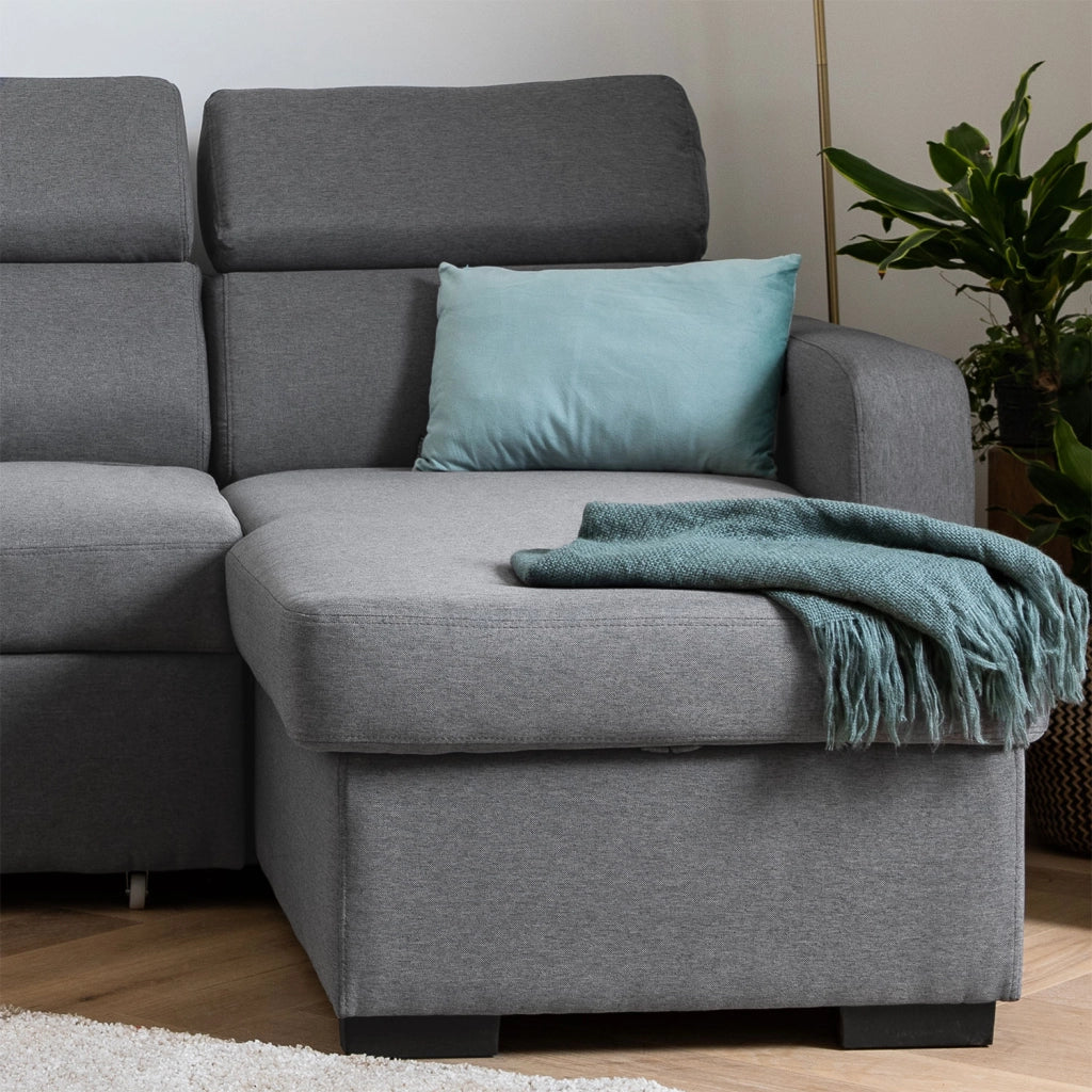 Divano trasformabile WARREN 3 posti grigio