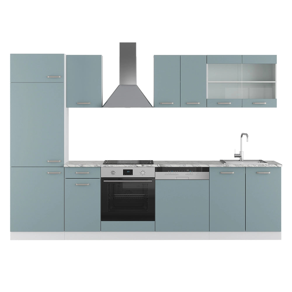 Vicco Cucina componibile Grigio-blu 300 cm , PL Marmo