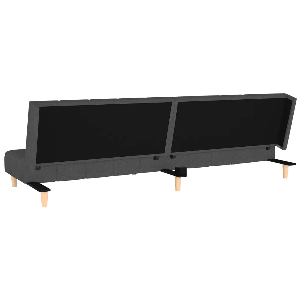 Divano letto | Sof¨¤ letto | Letto singolo a 2 Posti Grigio Scuro in Tessuto