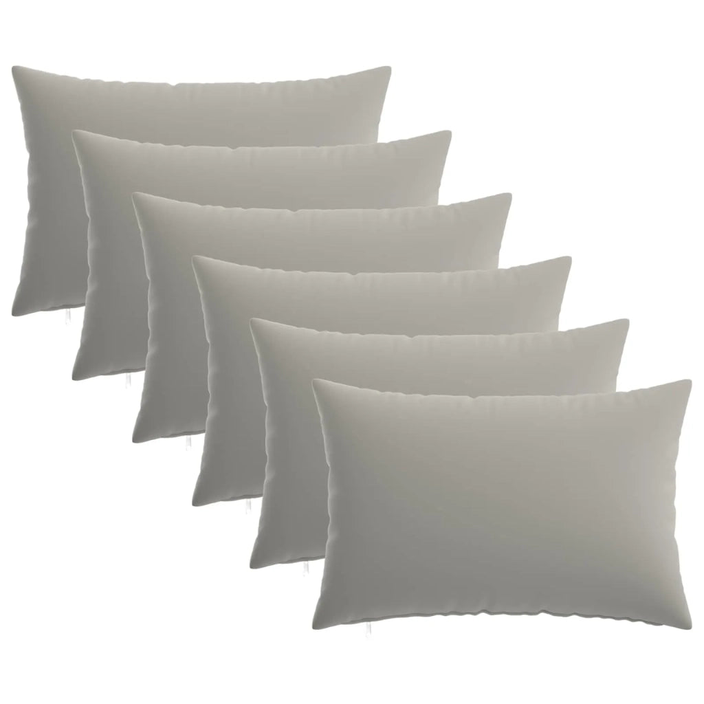 Federa 6 pcs HEERLEN Grigio 50 x 75 cm Poliestere 911722