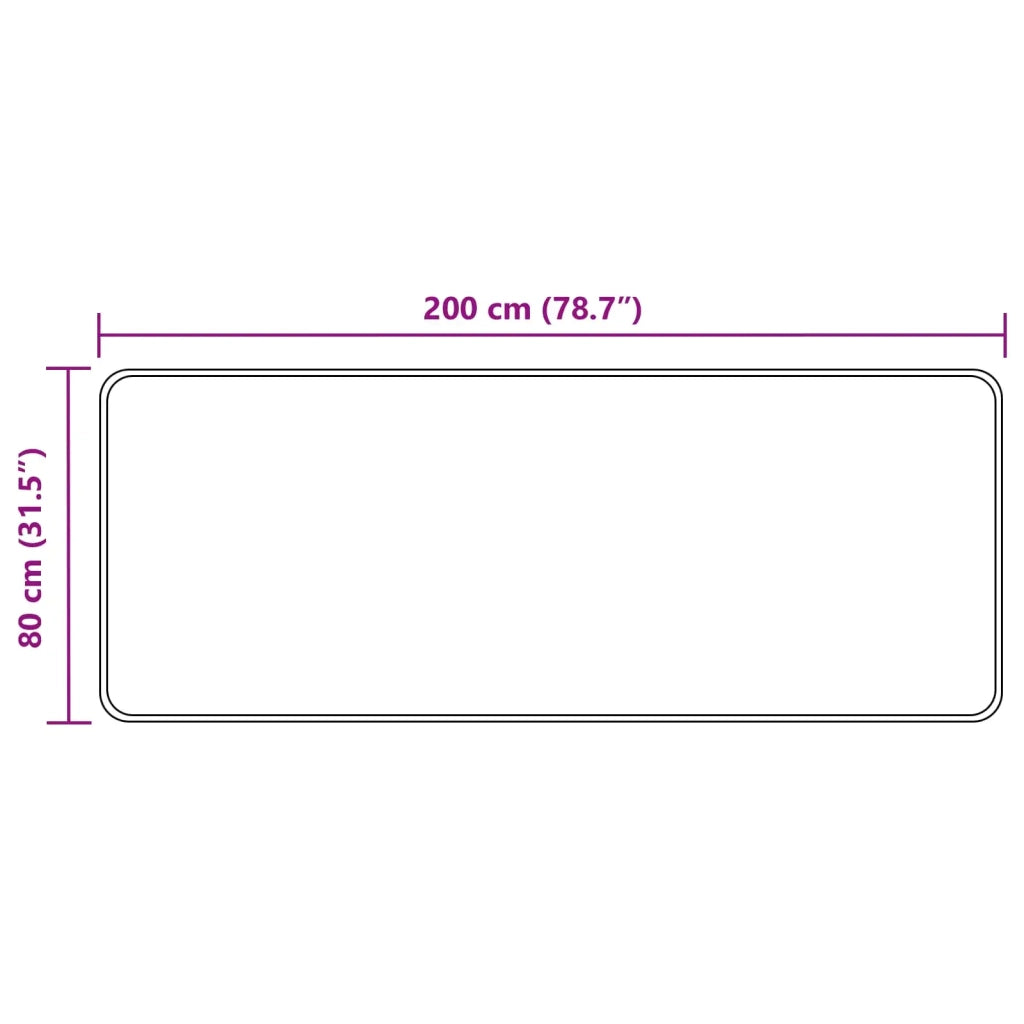 Runner Tappeto MARSA Beige 80 x 200 cm Poliestere e PVC 42023083