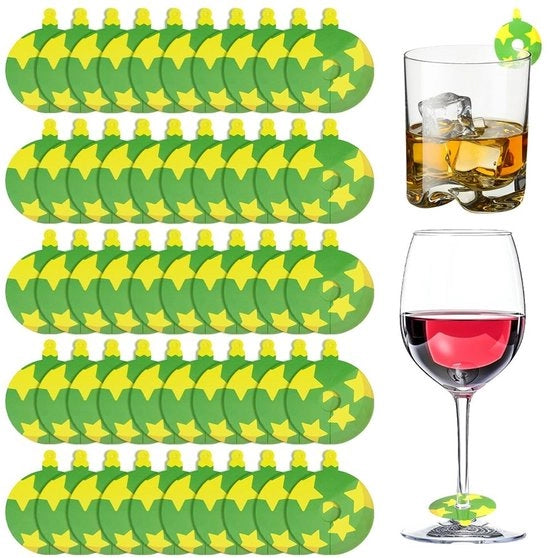 150 pezzi di etichette per bicchiere da vino per feste e eventi