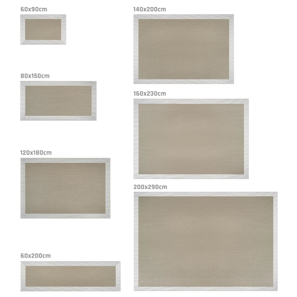 Tappeto vinilico di alta qualità taupe-bianco 80x150