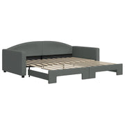 Divano letto | Sof¨¤ letto | Letto singolo Estraibile Grigio Scuro 100x200 Tessuto