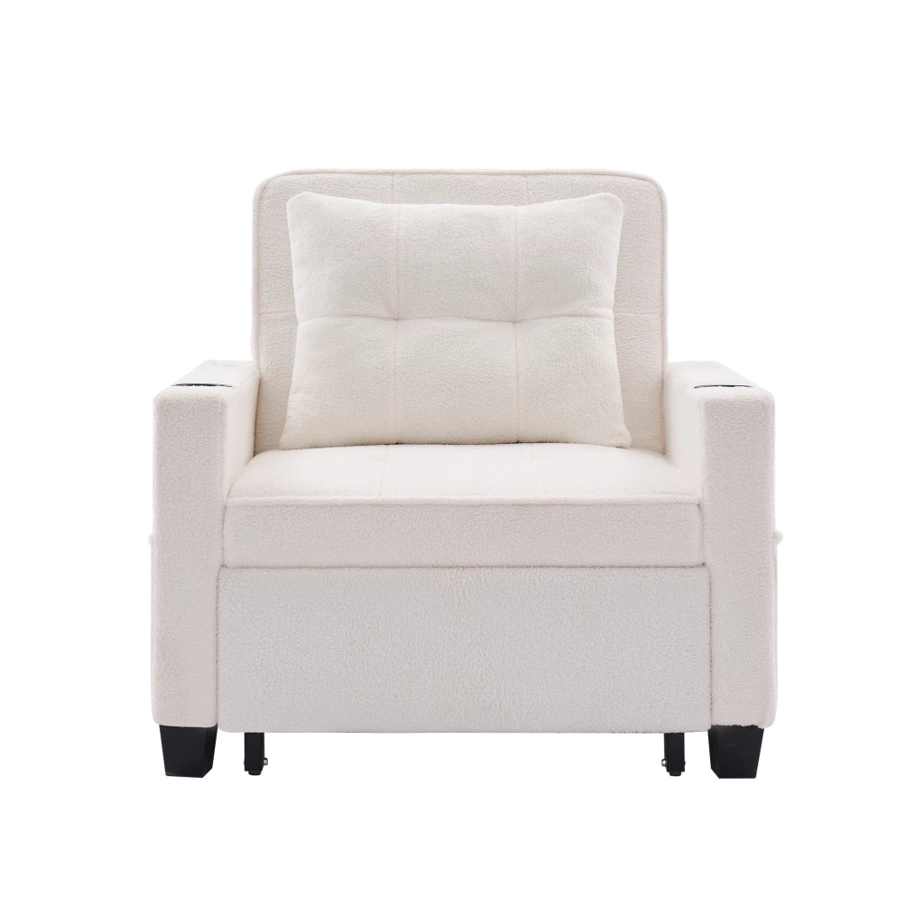 Divano letto estraibile 3 in 1 - Zephmum- Con porta-bicchieri e USB