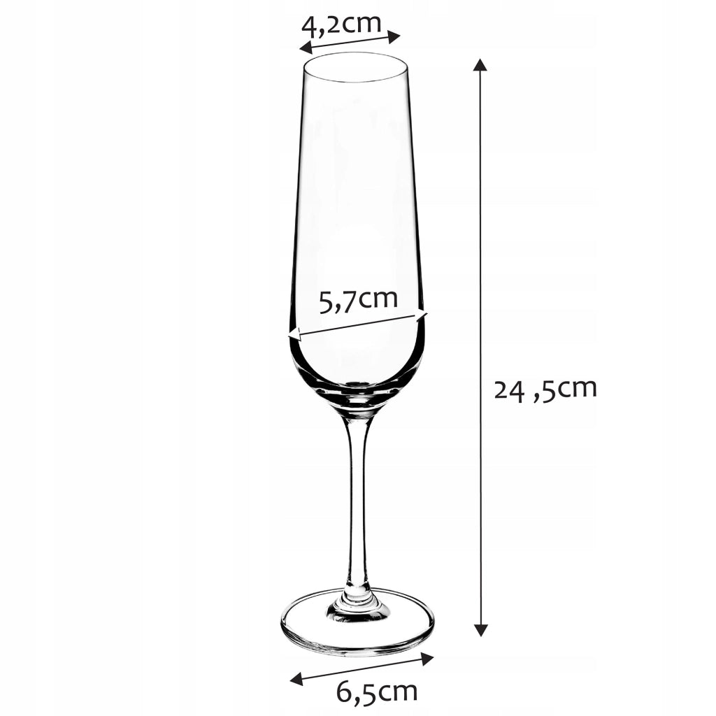 Set di 6 bicchieri da champagne/prosecco KADAX da 200 ml