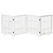 Cancello per Cani in Legno ¨C zephmum ¨C 305x82 cm Bianco