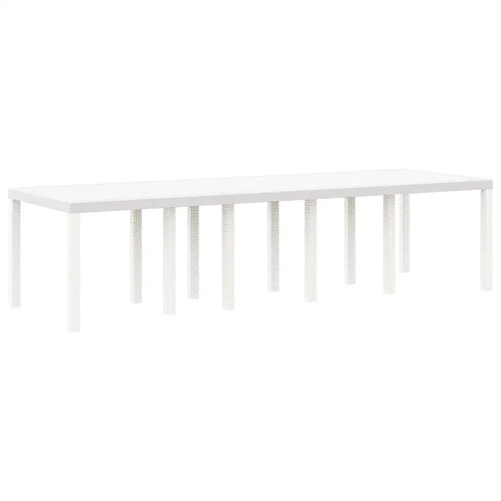 Set da Pranzo per Giardino con cuscino 11 pcs Bianco 3378766