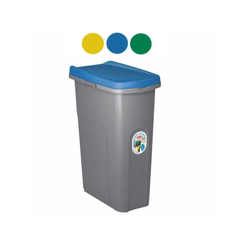 Pattumiera Home Eco System Gr/Blu L 25 Stefanplast