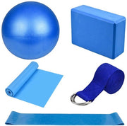 Kit di Yoga per Principianti 5 pezzi con Blocchi, Cintura e Pallone per Casa e Palestra