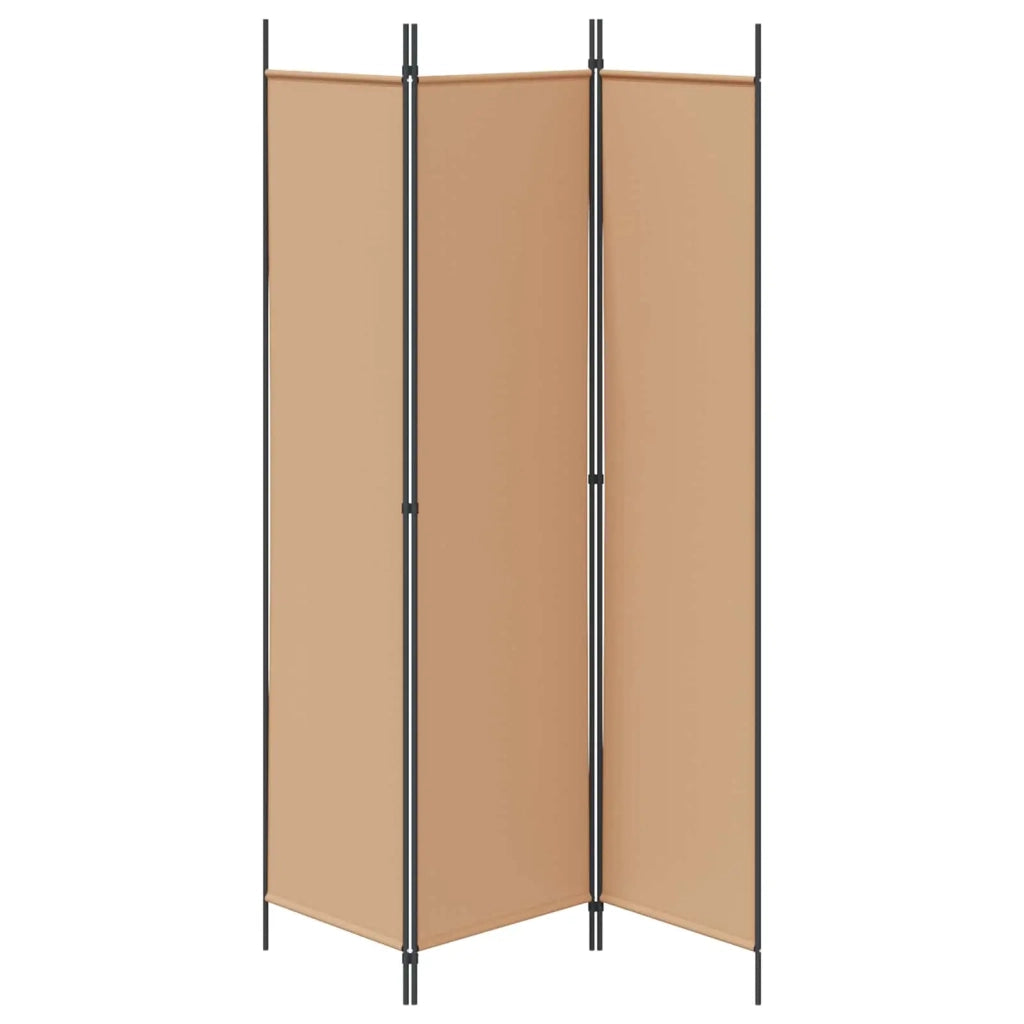Divisorio Ambienti | Divider per stanze | Paravento a 3 pannelli Beige 150 x 200 cm Tessuto