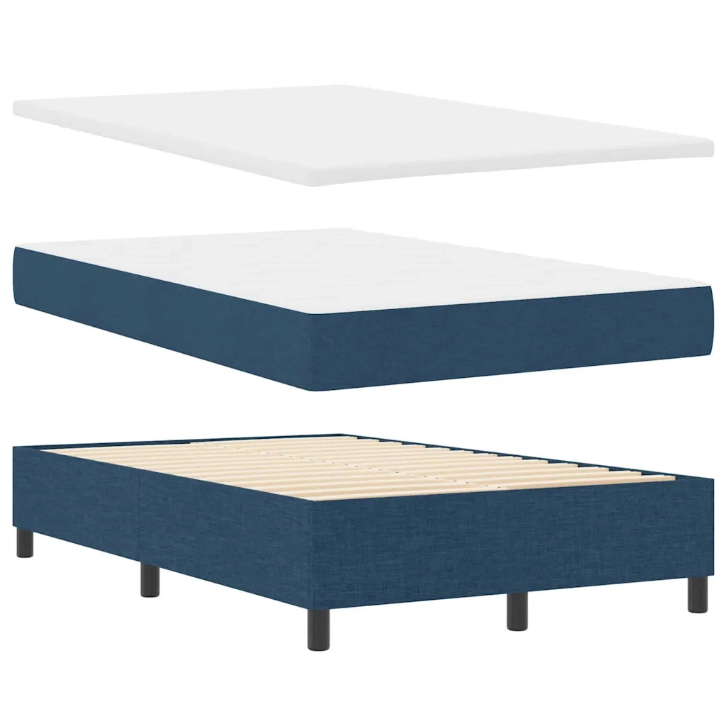 Letto a molle con materasso Blu 120 x 200 cm Tessuto 3344064