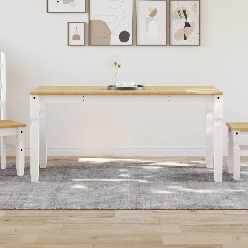 Tavolo da Pranzo | Tavolo da cucina Corona 160x80x75 cm in Legno Massello di Pino