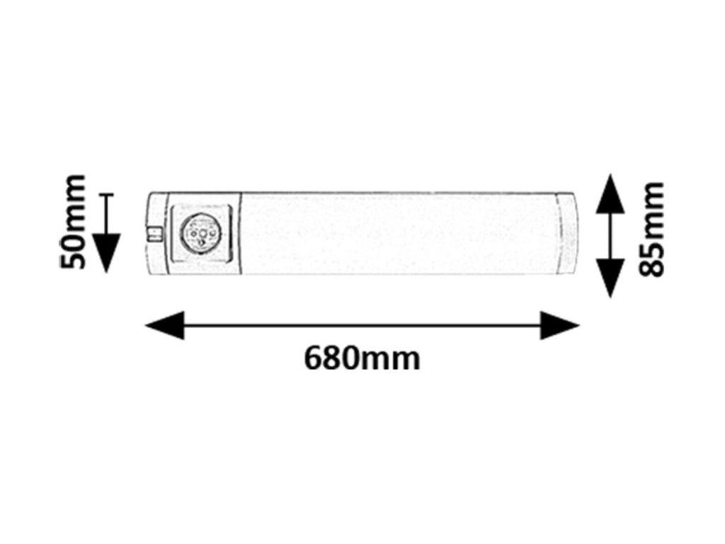 Lampada sottopensile Rabalux Soft 2E 68cm 8W presa/interr.