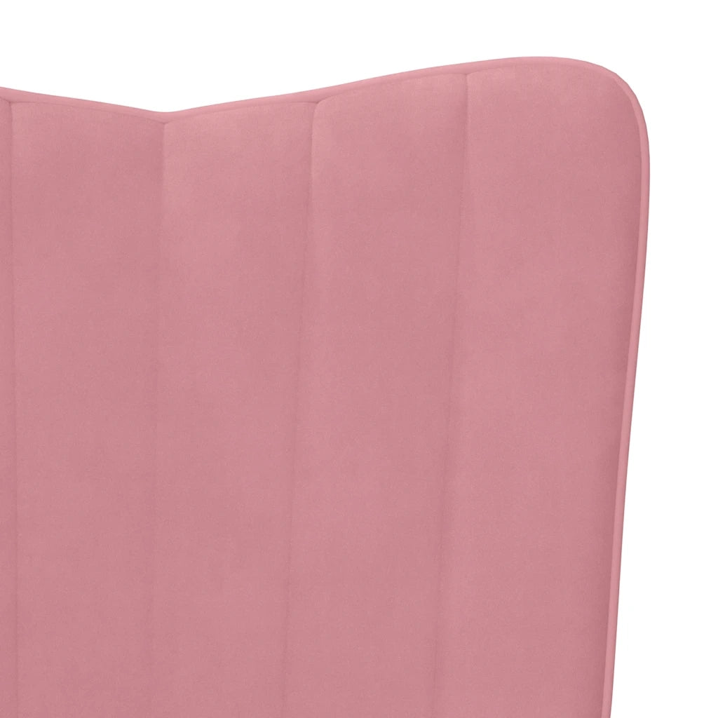 Sedia Relax Rosa in Velluto 327681