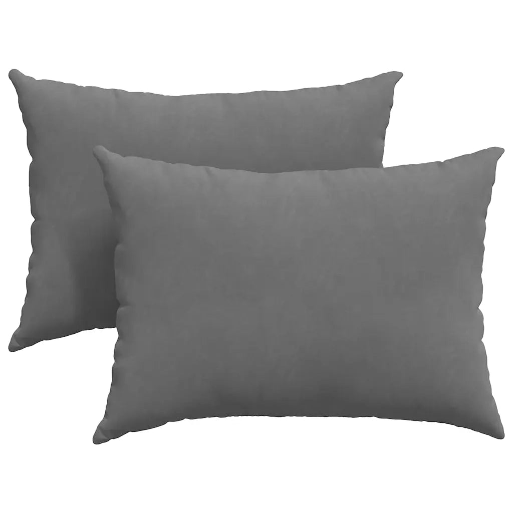Cuscini da Divano 2 pz-Set di 2 Cuscini per Sofa Grigio scuro 70 x 50 cm Tessuto 763094