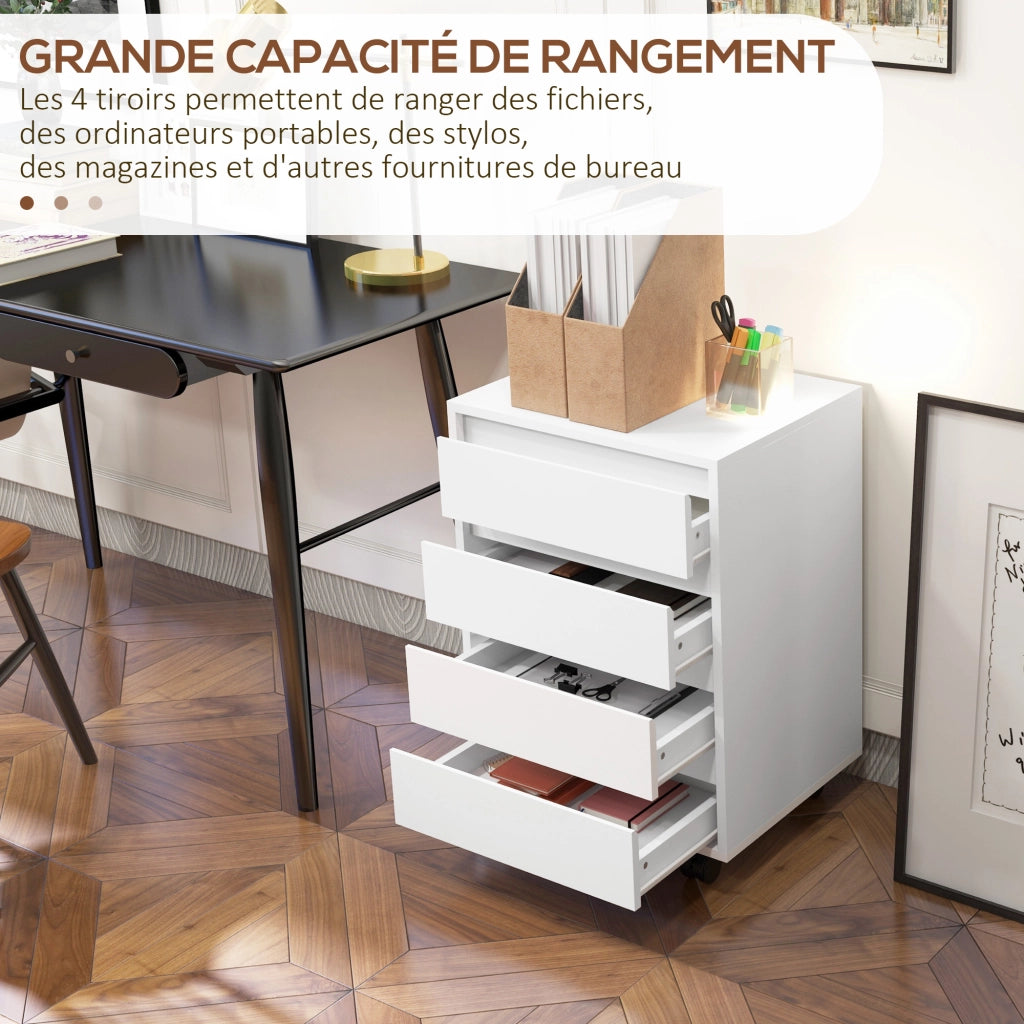 Scrivania con cassetti ¨C Minimal ¨C bianco 80x50x75 cm