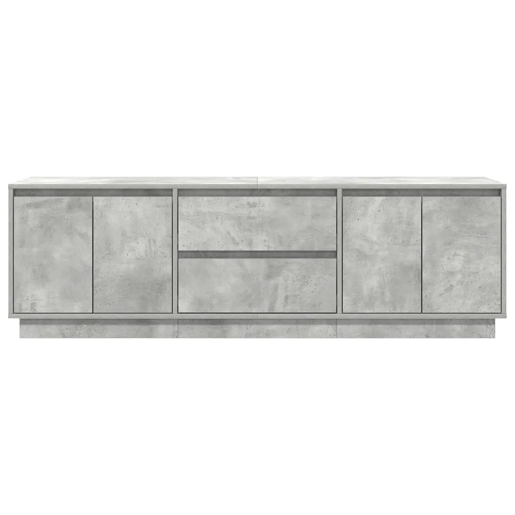 Mobile Porta TV con Luci LED-Mobile per TV-Credenza TV Grigio Cemento 160,5x41x50 cm
