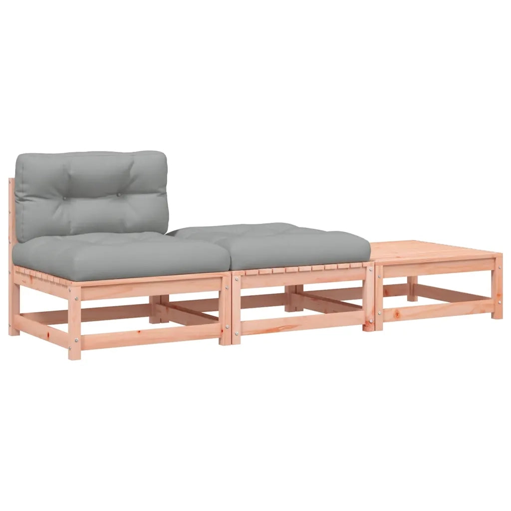 Divano da Giardino Senza Braccioli con Cuscini e Poggiapiedi-Sofa da Giardino-Divano da esterno 993993