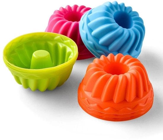 12 pezzi di mini forme per dolci in silicone a forma di turbante